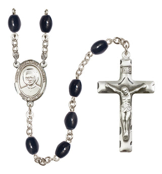 Silver-Plated 8x6mm Saint Josemaria Escriva  Engraved Catholic Rosaries