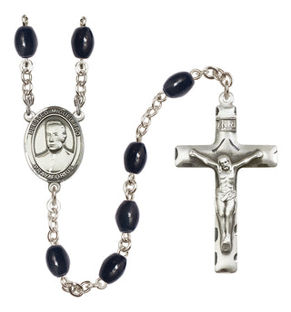 Silver-Plated 8x6mm Blessed Miguel Pro  Engraved Catholic Rosaries