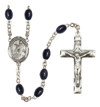 Silver-Plated 8x6mm Saint Jacob of Nisibis  Engraved Catholic Rosaries