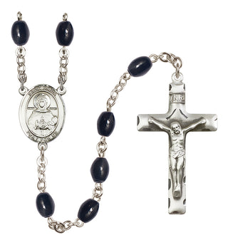 Silver-Plated 8x6mm Saint Daria  Engraved Catholic Rosaries