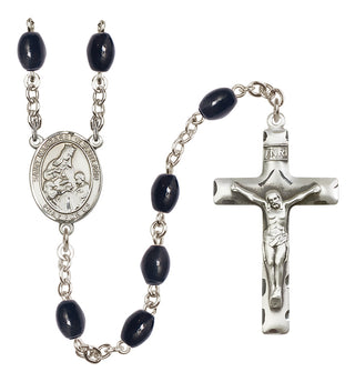 Silver-Plated 8x6mm Saint Margaret of Scotland  Engraved Catholic Rosaries