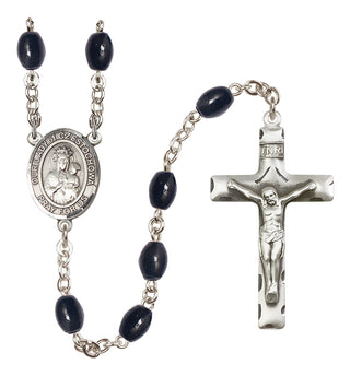 Silver-Plated 8x6mm Our Lady of Czestochowa Rosary