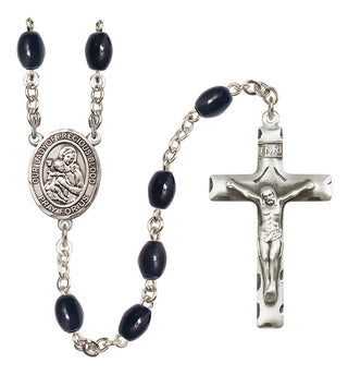 Silver-Plated 8x6mm Our Lady of the Precious Blood  Engraved Catholic Rosaries