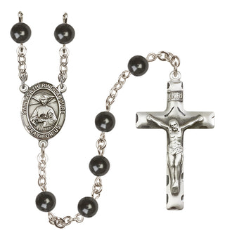 Silver-Plated 7mm Saint Catherine Laboure  Engraved Catholic Rosaries