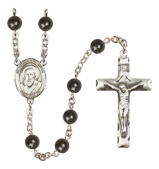 Silver-Plated 7mm Saint Francis de Sales  Engraved Catholic Rosaries