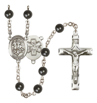 Silver-Plated 6mm Saint George / EMT Rosary