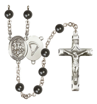 Silver-Plated 6mm Saint George / Paratrooper Rosary