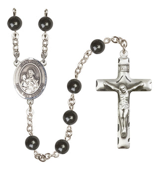 Silver-Plated 7mm San Jose  Engraved Catholic Rosaries