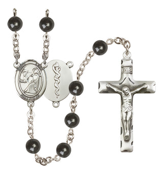 Silver-Plated 7mm Saint Luke the Apostle / Doctor Rosary