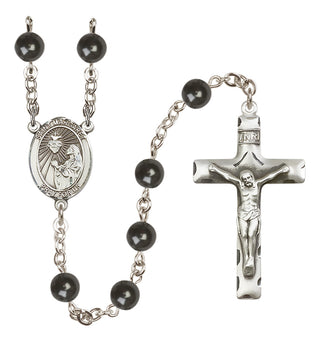 Silver-Plated 7mm Saint Margaret Mary Alacoque  Engraved Catholic Rosaries