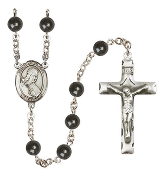 Silver-Plated 7mm Saint Philomena  Engraved Catholic Rosaries