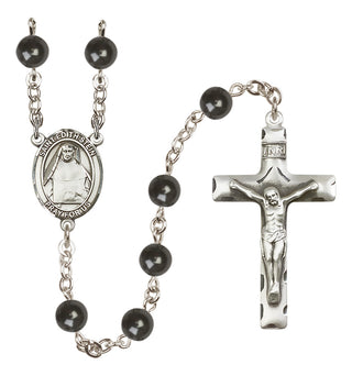 Silver-Plated 7mm Saint Edith Stein  Engraved Catholic Rosaries