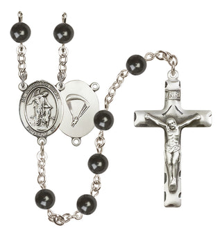 Silver-Plated 6mm Guardian Angel/Paratrooper Rosary