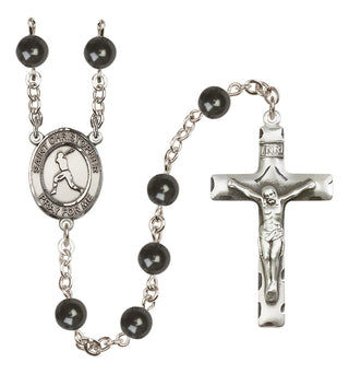 Silver-Plated 7mm Saint Christopher/Baseball Rosary
