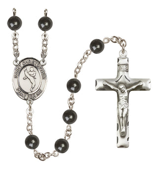 Silver-Plated 7mm Saint Christopher/Martial Arts Rosary