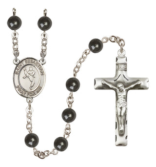 Silver-Plated 7mm Saint Sebastian/Martial Arts Rosary