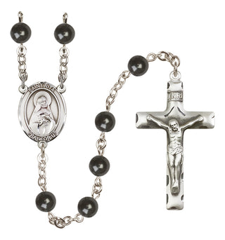 Silver-Plated 7mm Saint Rita / Baseball Rosary
