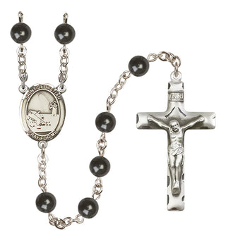 Silver-Plated 7mm Saint Sebastian / Fishing Rosary