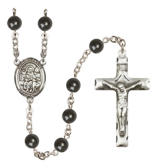 Silver-Plated 7mm Saint Germaine Cousin  Engraved Catholic Rosaries