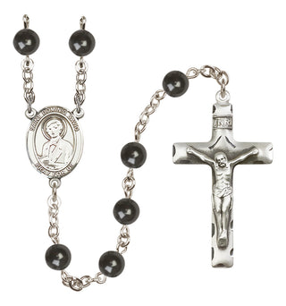 Silver-Plated 7mm Saint Dominic Savio  Engraved Catholic Rosaries