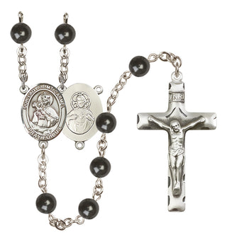 Silver-Plated 7mm Our Lady of Mount Carmel Rosary