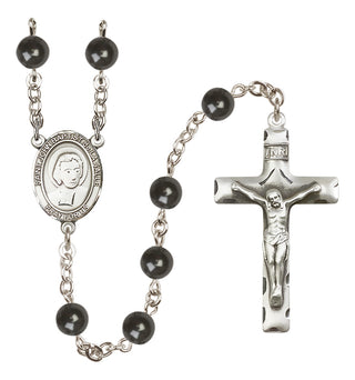Silver-Plated 7mm Saint John Baptist de la Salle  Engraved Catholic Rosaries