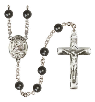 Silver-Plated 7mm Mater Dolorosa  Engraved Catholic Rosaries