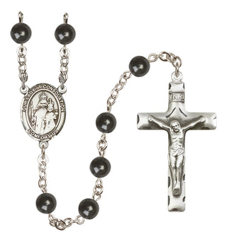 Silver-Plated 7mm Our Lady of Consolation  Engraved Catholic Rosaries