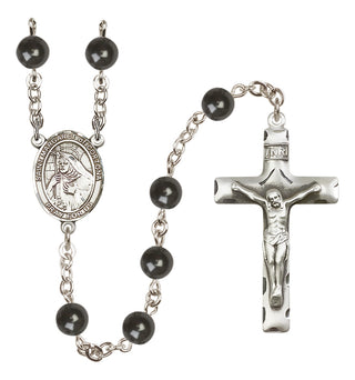 Silver-Plated 7mm Saint Margaret of Cortona  Engraved Catholic Rosaries