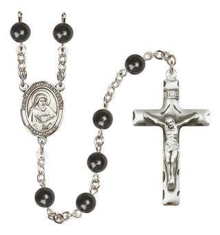 Silver-Plated 7mm Saint Bede the Venerable  Engraved Catholic Rosaries