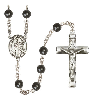 Silver-Plated 7mm Saint Wolfgang  Engraved Catholic Rosaries