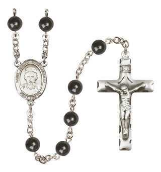 Silver-Plated 7mm Saint Joseph Freinademetz  Engraved Catholic Rosaries