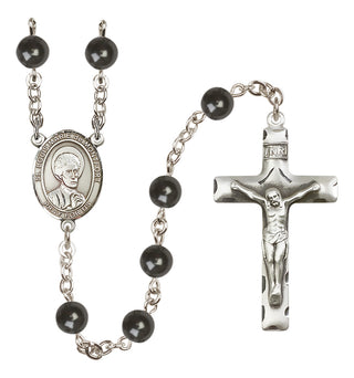 Silver-Plated 7mm Saint Louis Marie de Montfort  Engraved Catholic Rosaries