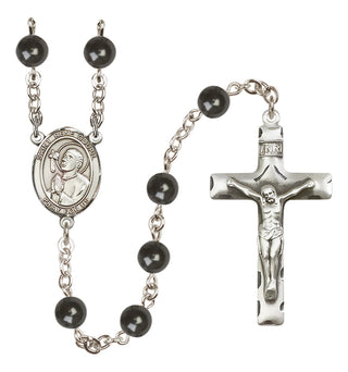 Silver-Plated 7mm Saint Rene Goupil  Engraved Catholic Rosaries