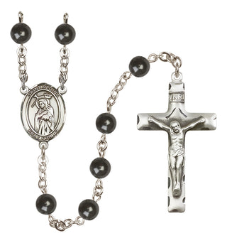 Silver-Plated 7mm Saint Regina  Engraved Catholic Rosaries