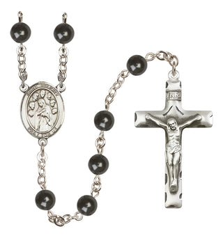 Silver-Plated 7mm Saint Felicity  Engraved Catholic Rosaries