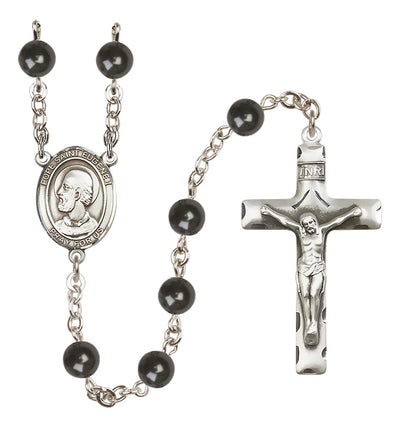Silver-Plated 7mm Pope St. Eugene I Rosary | Engravable