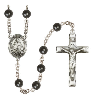 Silver-Plated 7mm Saint Theodora  Engraved Catholic Rosaries