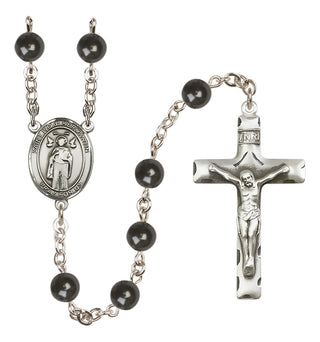 Silver-Plated 7mm Saint Ivo of Kelmartin  Engraved Catholic Rosaries