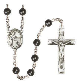 Silver-Plated 7mm Blessed Emilee Doultremont  Engraved Catholic Rosaries