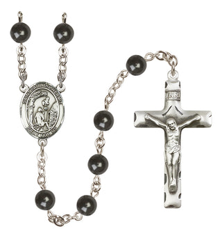 Silver-Plated 7mm Saint Paul the Hermit  Engraved Catholic Rosaries
