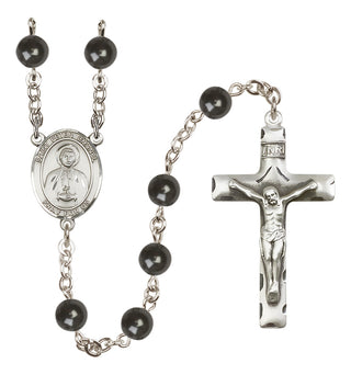 Silver-Plated 7mm Saint Peter Chanel  Engraved Catholic Rosaries
