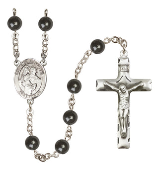 Silver-Plated 7mm Saints Peter & Paul  Engraved Catholic Rosaries