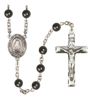 Silver-Plated 7mm Our Lady of Good Help  Engraved Catholic Rosaries