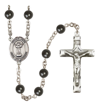Silver-Plated 6mm Divino Nino  Engraved Catholic Rosaries