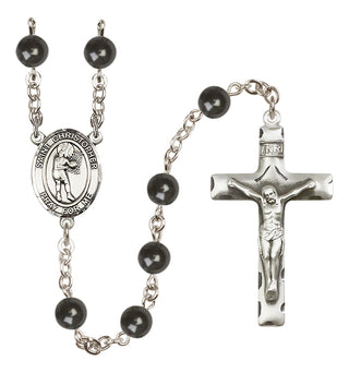 Silver-Plated 7mm Saint Christopher/Basketball-Women Rosary