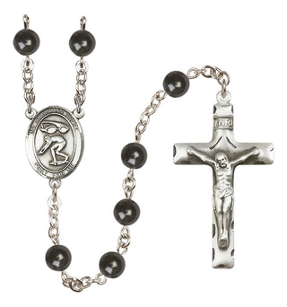 Silver-Plated 6mm Guardian Angel/Swimming Rosary