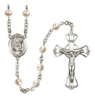 Silver-Plated 6mm Saint Raymond Nonnatus  Engraved Catholic Rosaries