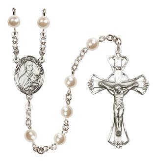 Silver-Plated 6mm Saint Gemma Galgani  Engraved Catholic Rosaries