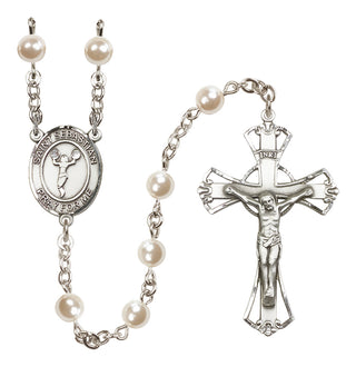 Silver-Plated 6mm Saint Sebastian/Cheerleading Rosary